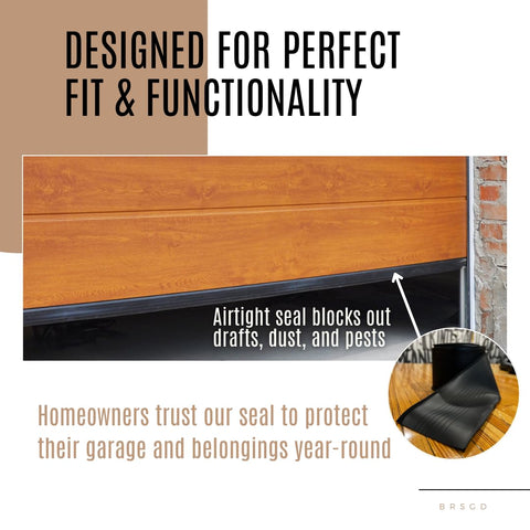 BRSGD energy-saving seal helps regulate garage temperature and reduce heating costs.