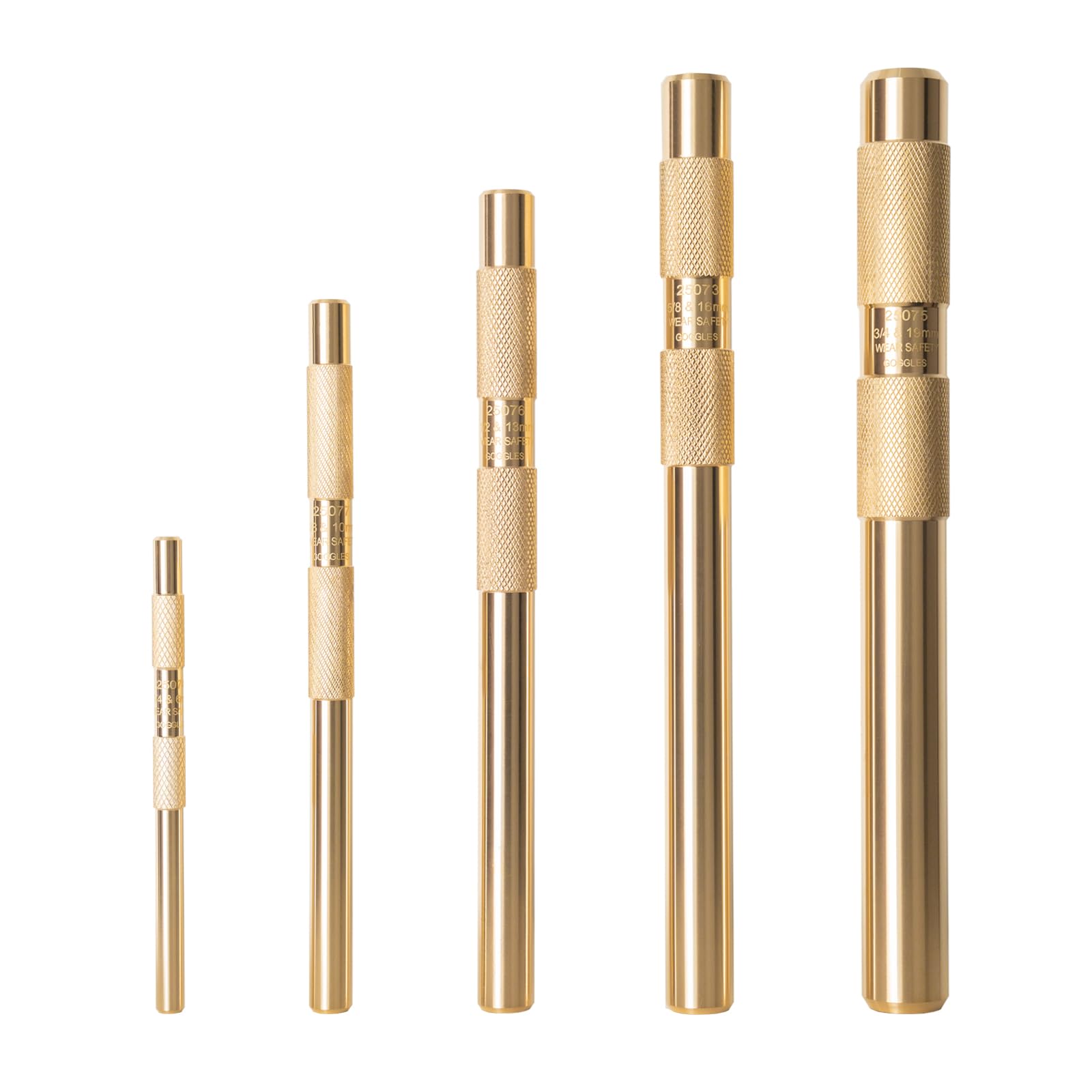 BRSUNAVOM brass punch set 1/4 inch for precise, non-marring pin drive.