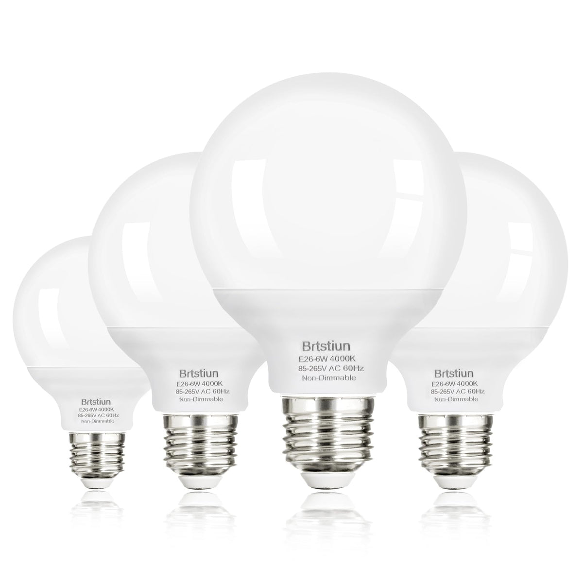 Brtstiun G25 LED globe bulb for vanity provides crisp cool white light for makeup tasks
