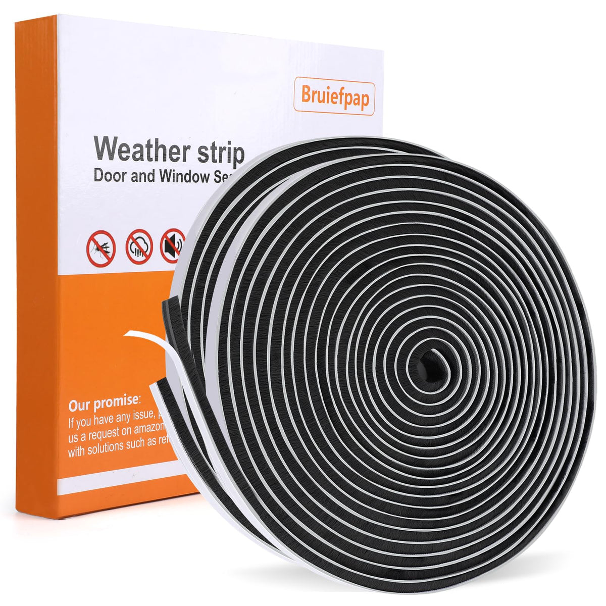 Bruiefpap 40ft weather strip on a front door seals drafts for better insulation