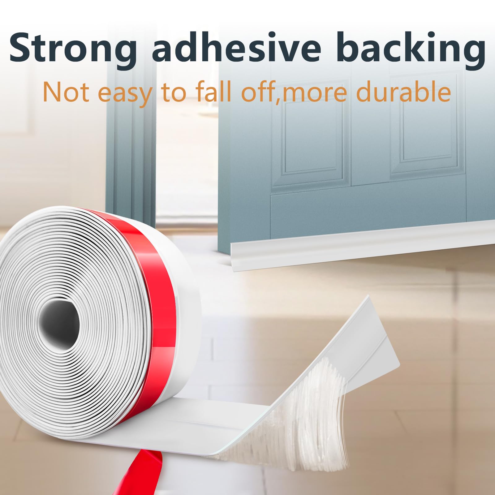 Bruiefpap adhesive-backed seal provides long-lasting grip for doors and windows.