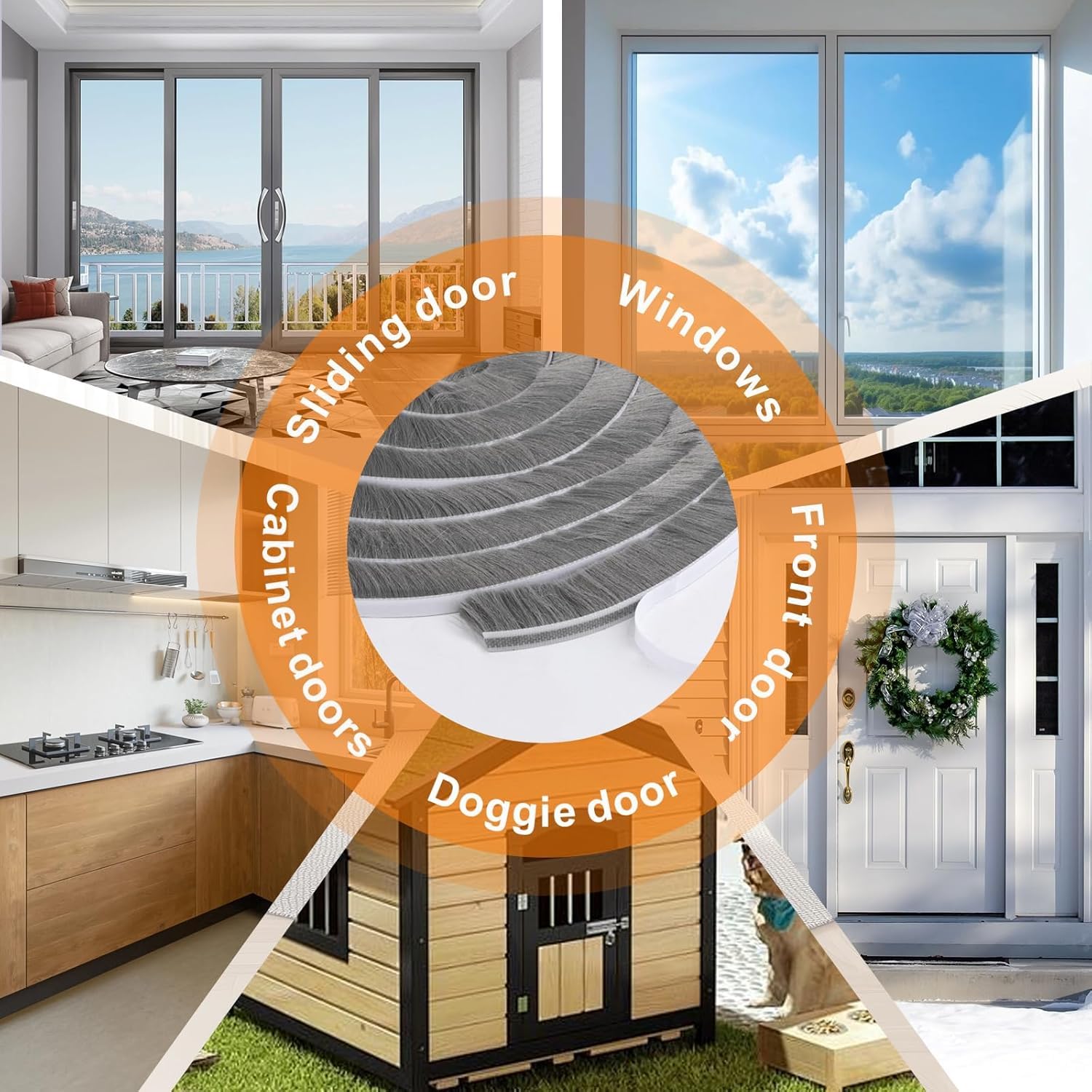 Bruiefpap door window gap gasket blocks wind and insects for a calmer space.
