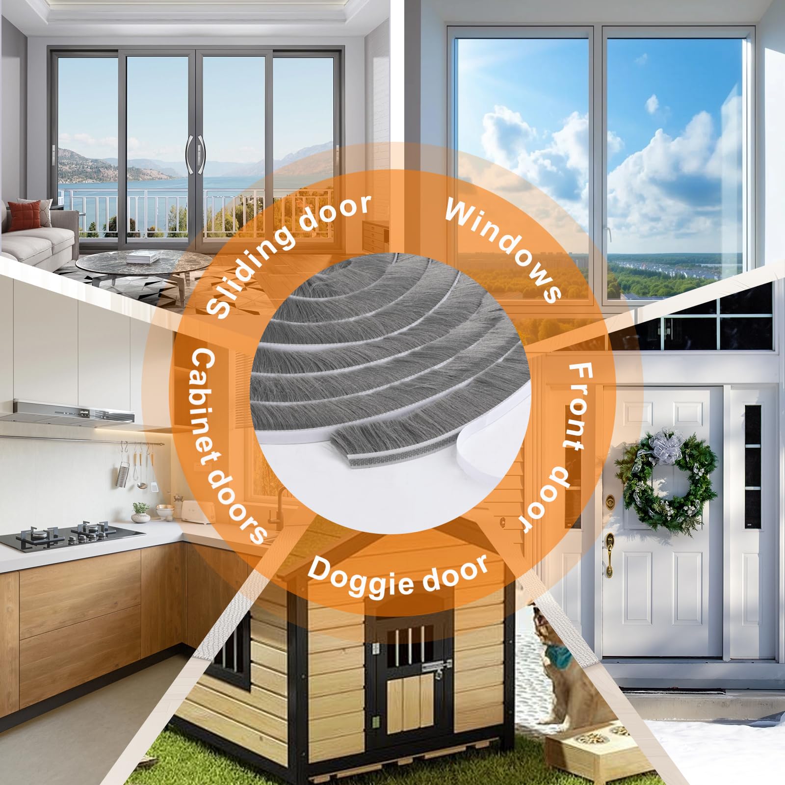 Bruiefpap weather strip helps block dust and insects at the gap.