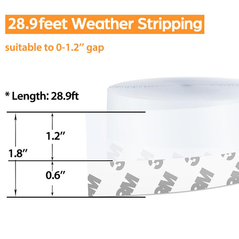 Bruiefpap silicone draft-stopper adhesive seals gaps around doors for improved indoor comfort.