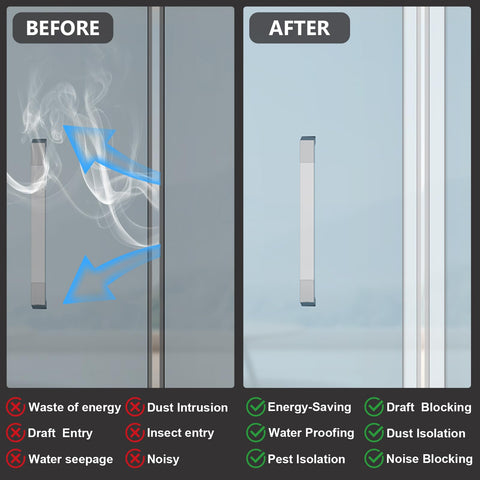 Bruiefpap silicone weather strip installed along door frame for quick setup.