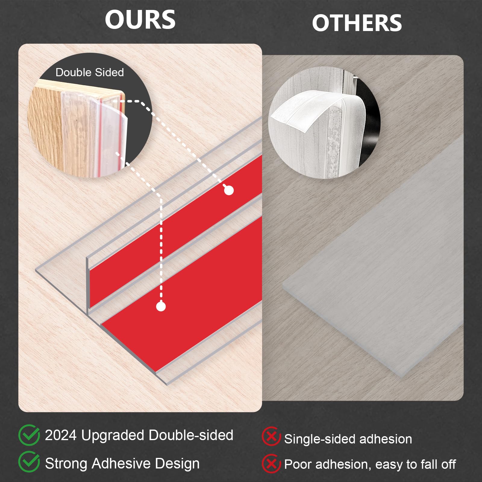 Bruiefpap door seal on garage door gaps to keep rain and pests out.
