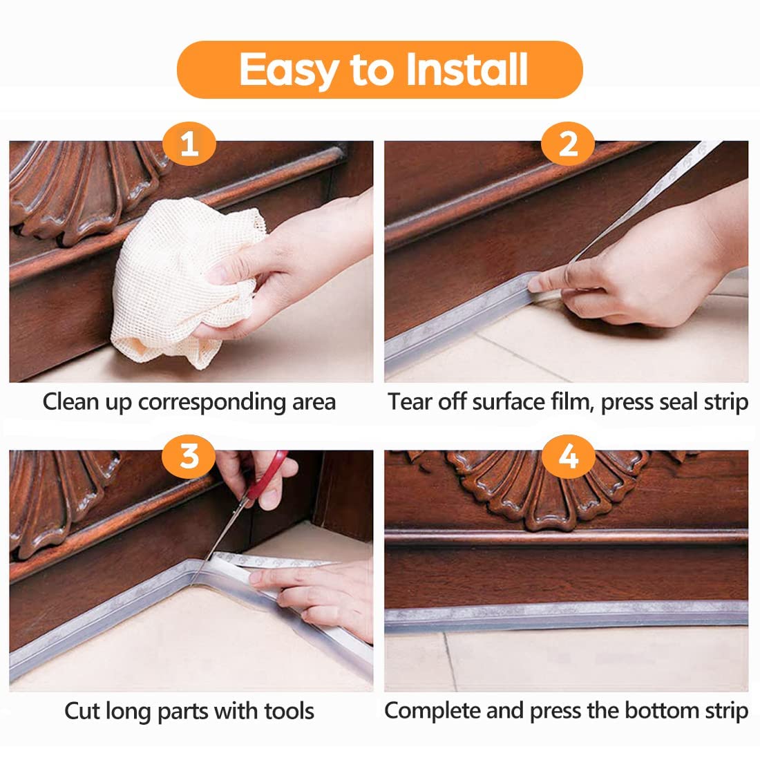 Bruiefpap window and cupboard sealing kit reduces dust and drafts.