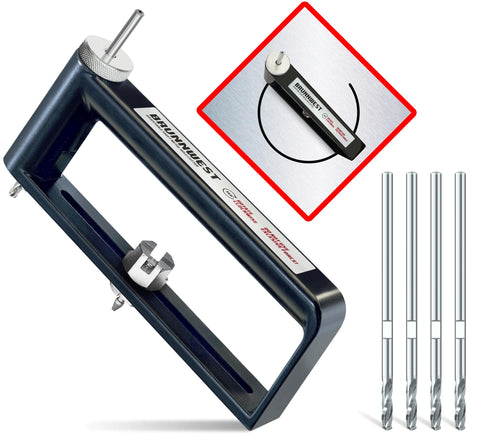 BRUNNWEST adjustable hole cutter set up for 2-12 inch circles on metal sheets