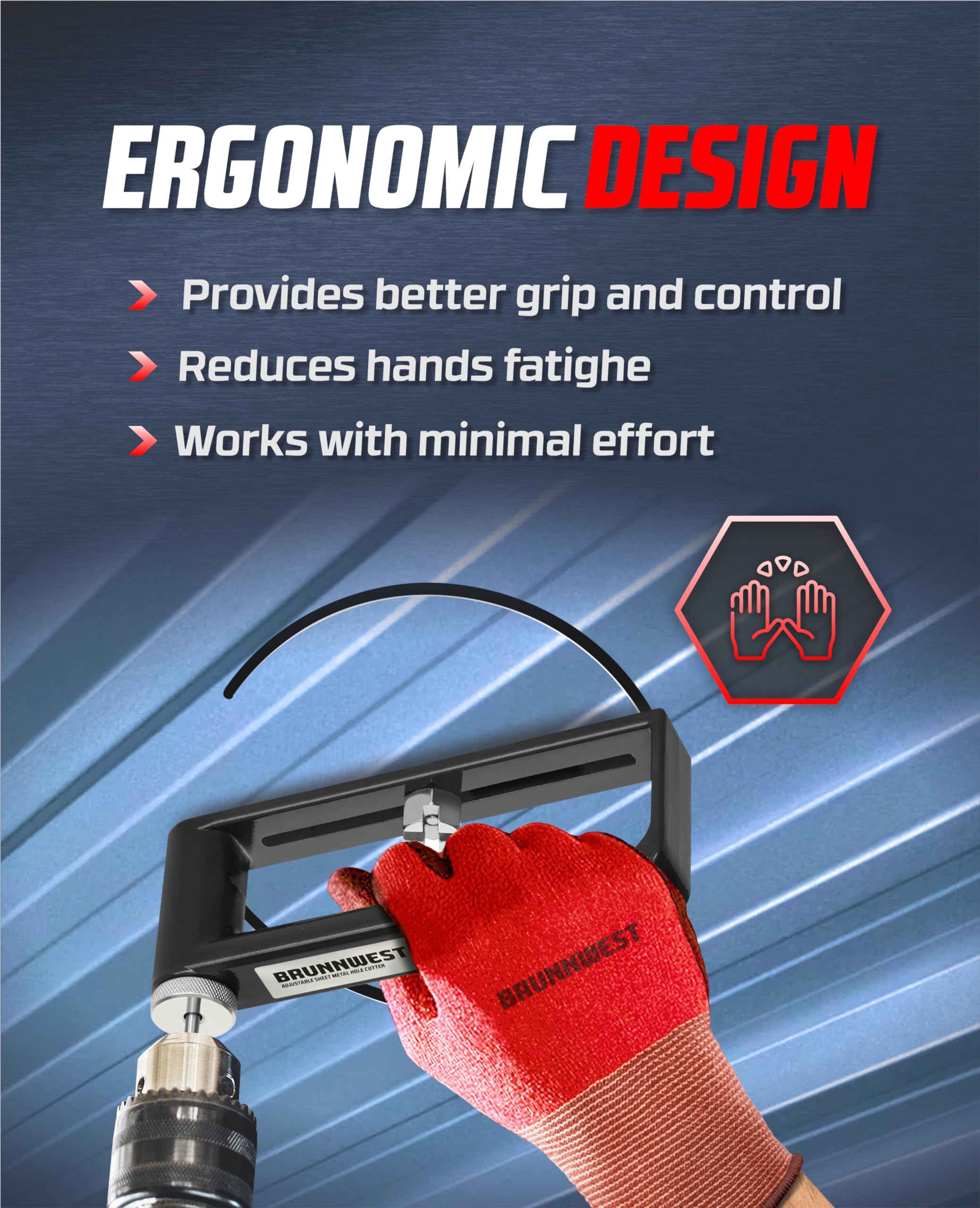 BRUNNWEST compatible with standard 1/4 inch drills for easy use