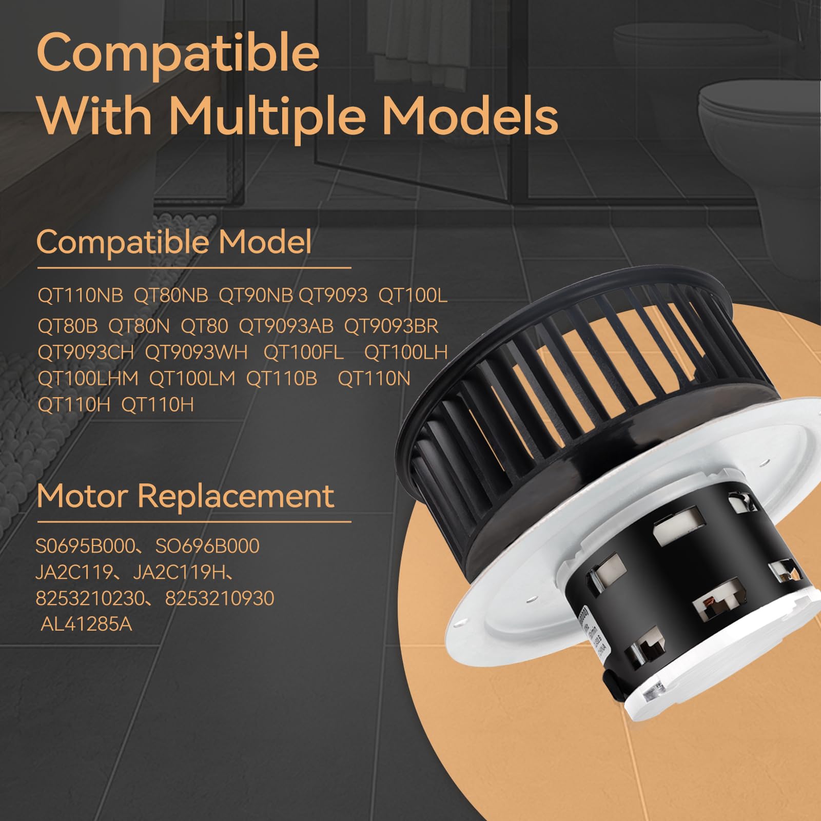 Brvclon Nutone QT-series motor wiring detail supports durable connections.