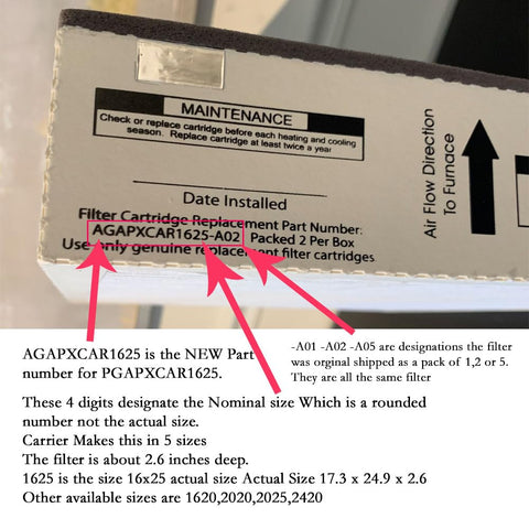 Compatibility note confirms PGAPXCAR1625 fits Bryant Carrier devices