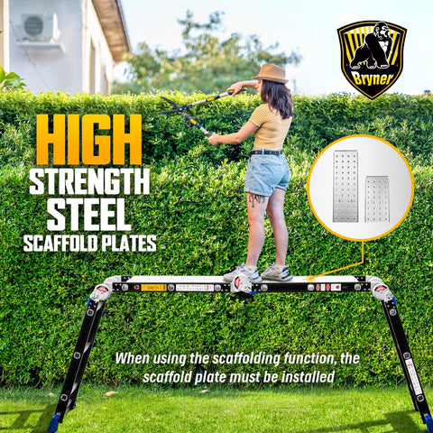 Bryner Scaffold function with steel plates creates stable elevated work area