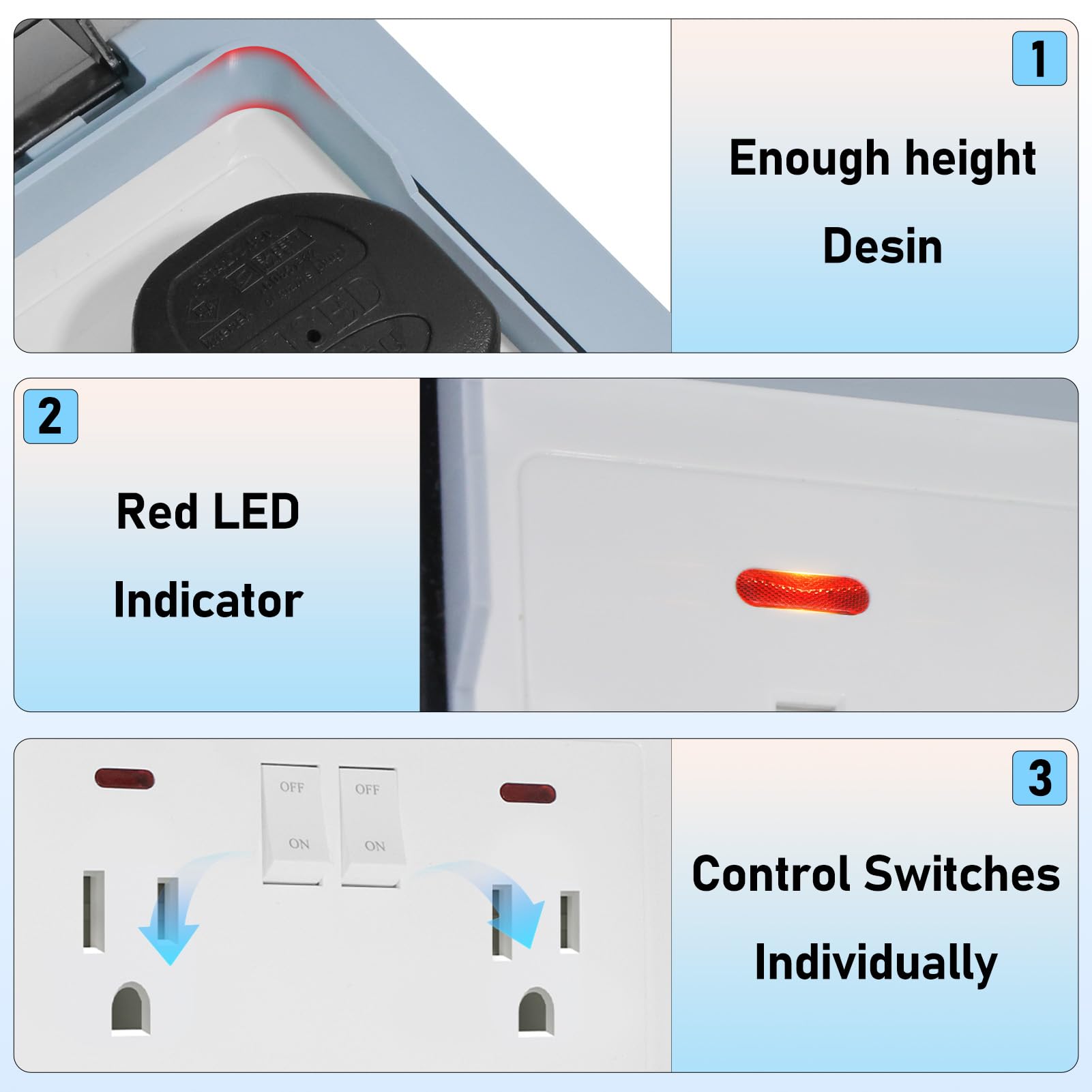 BSEED bottom-entry design offers space for cables behind the box.