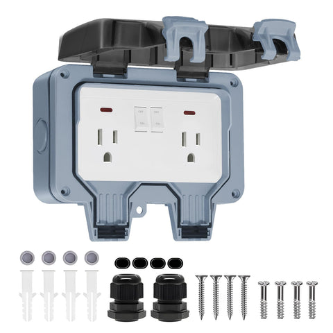 BSEED outdoor outlet box with LED indicator for clear power status outdoors.