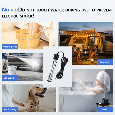 BSEED portable camping water heater for travel and camping
