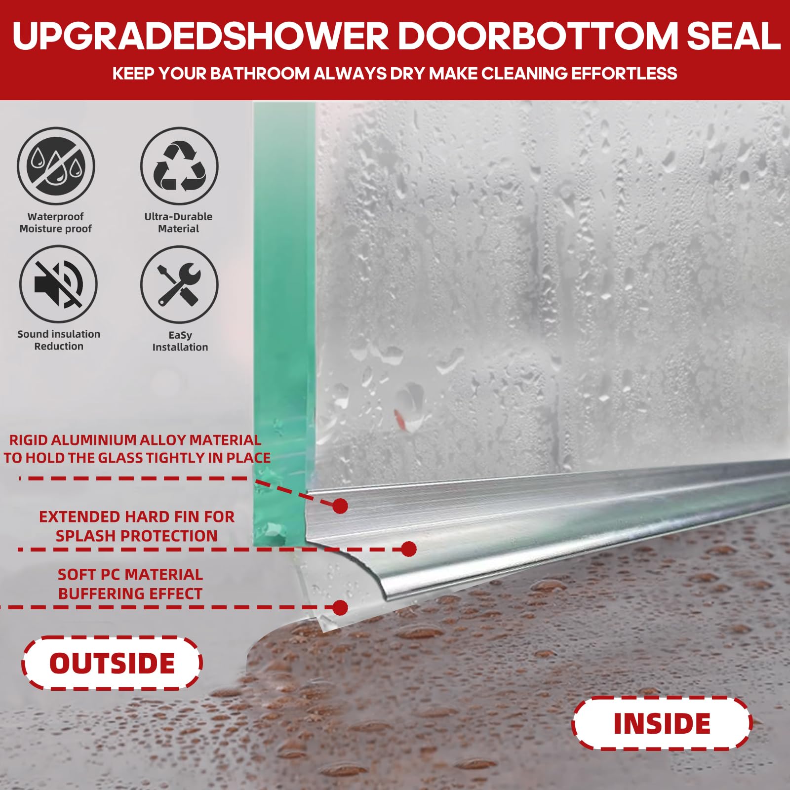 BSFRNF adhesive waterproof strip enables quick, clean mounting.