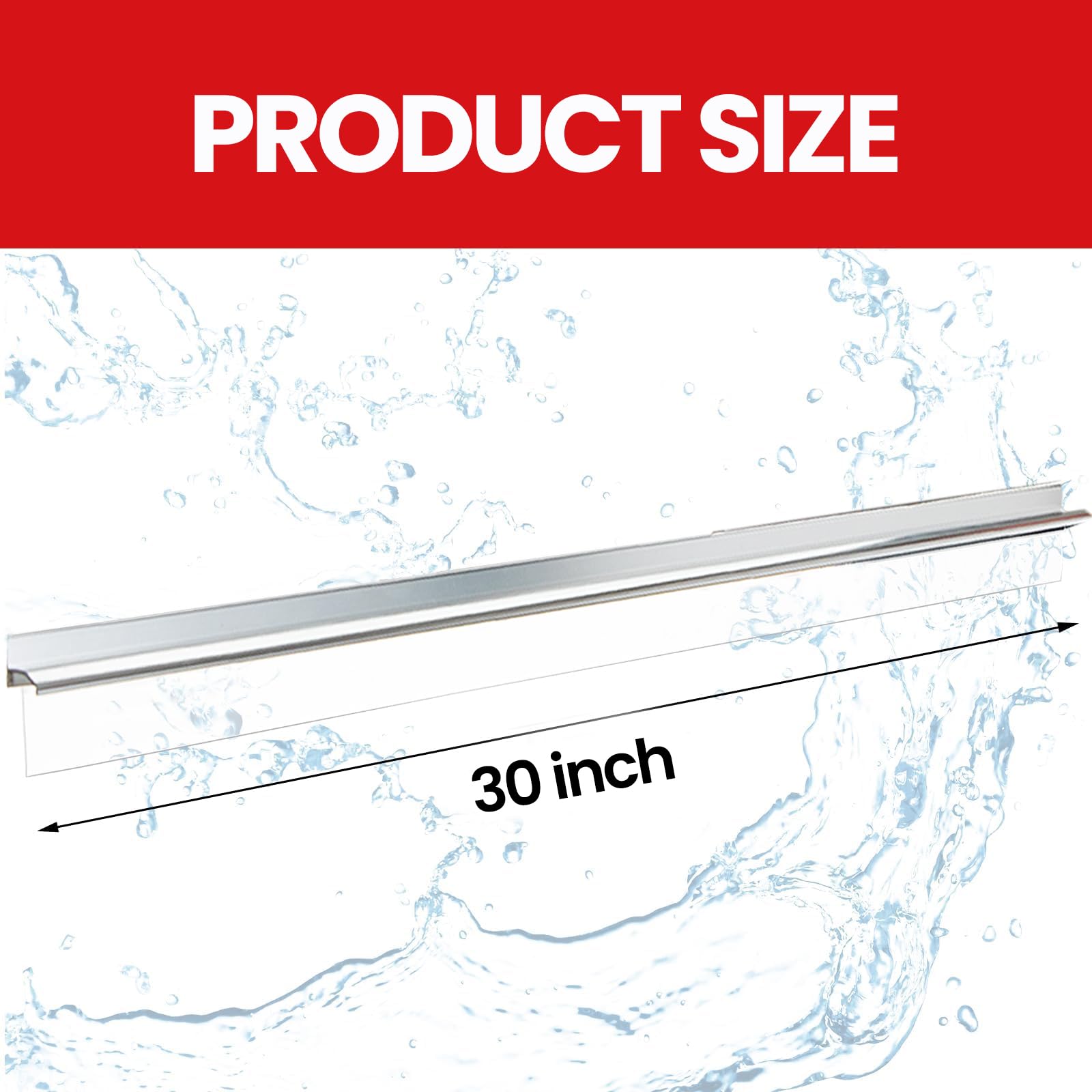 BSFRNF vinyl sweep seals the door to reduce drips.