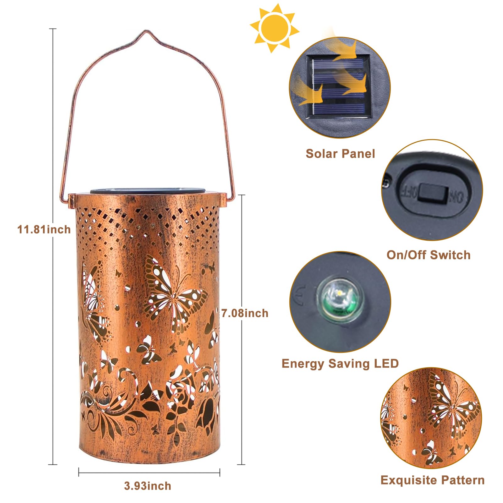 BSGlobal IP65 waterproof lantern withstands rain and snow.