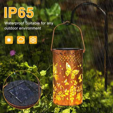 BSGlobal metal decorative lantern adds year-round yard charm.