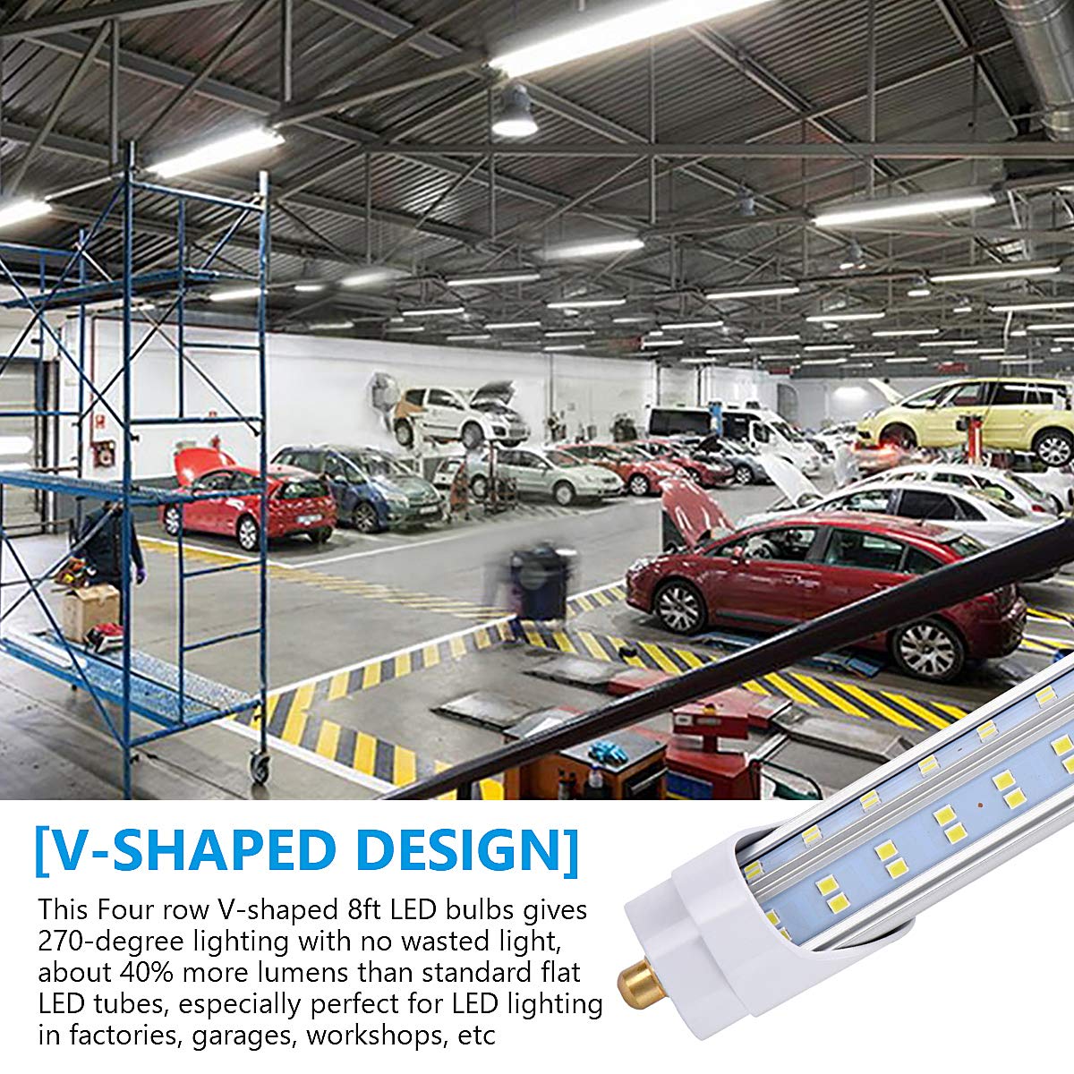 BSK.BESTKA clear-cover design emits more light with reduced glare.