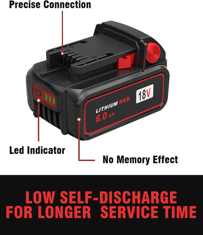 Bslite M18 6.0Ah battery pack side label with model info