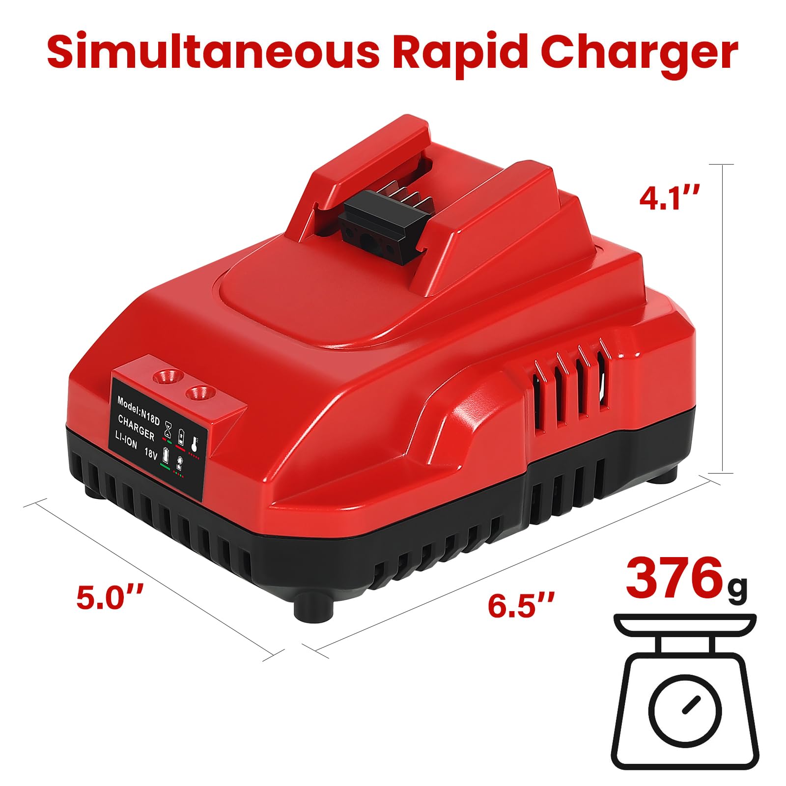 User inserts battery with a decisive click on the Bslite charger.