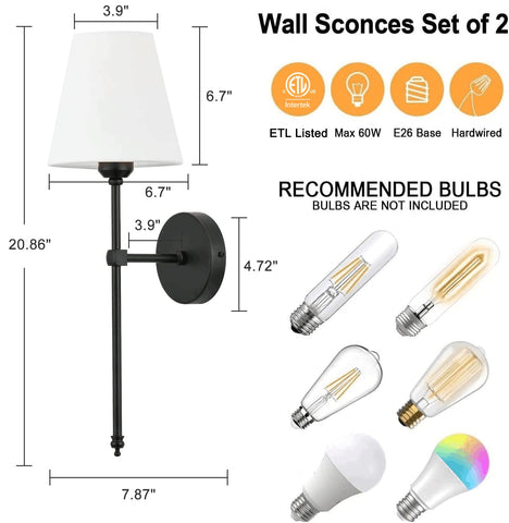 Bsmathom wall sconce back plate detail shows compact dimensions.