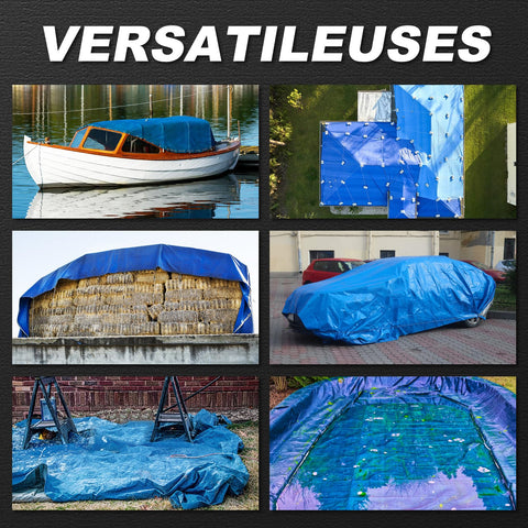 BSRHOME tarp protecting boat or car gear from moisture.