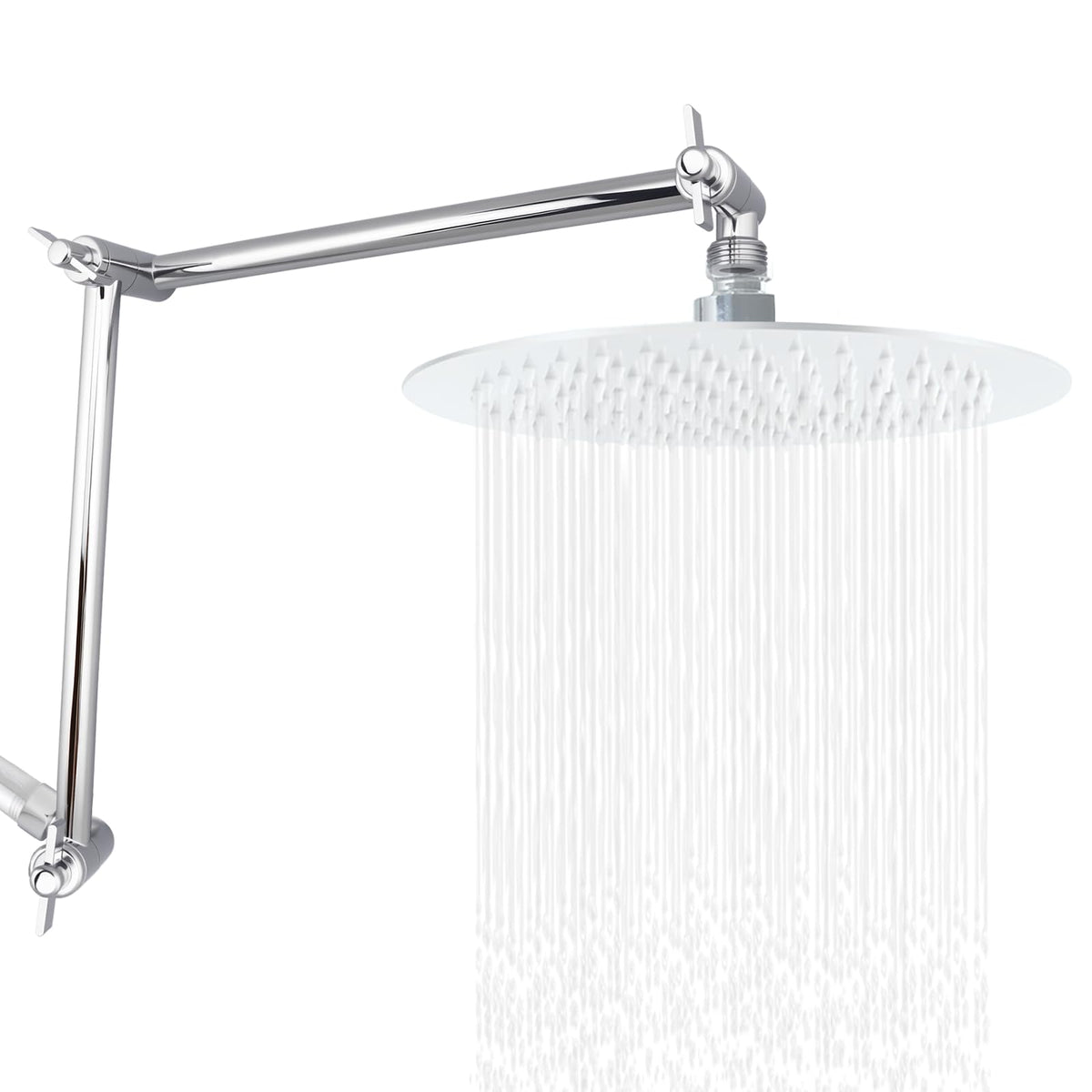 BSTCWCP 19-inch shower arm extended for easy showering at any height