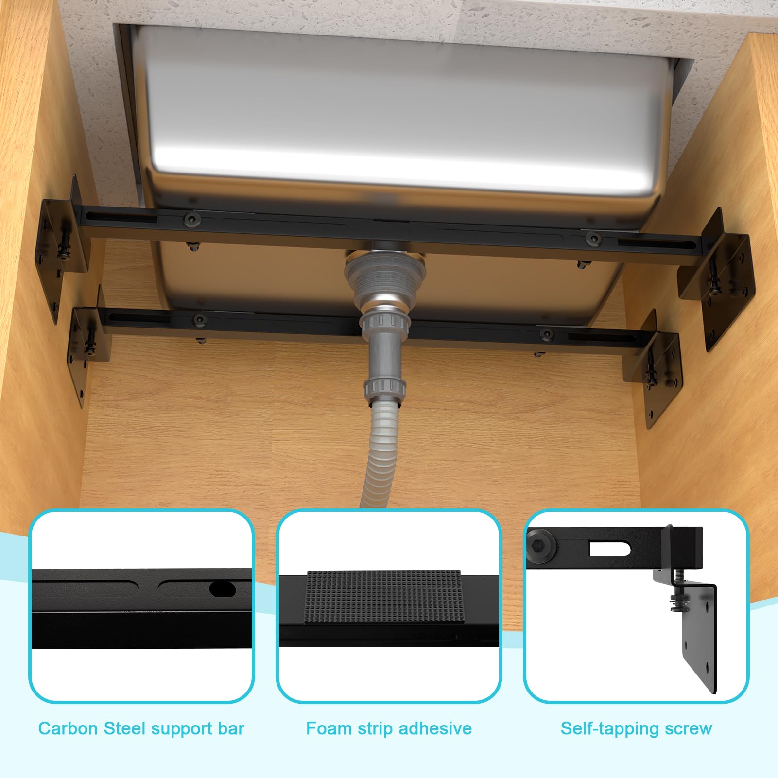 BSTSLL space-saving horizontal design frees under-cabinet storage space.
