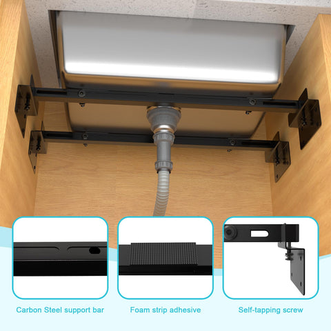 BSTSLL space-saving horizontal design frees under-cabinet storage space.