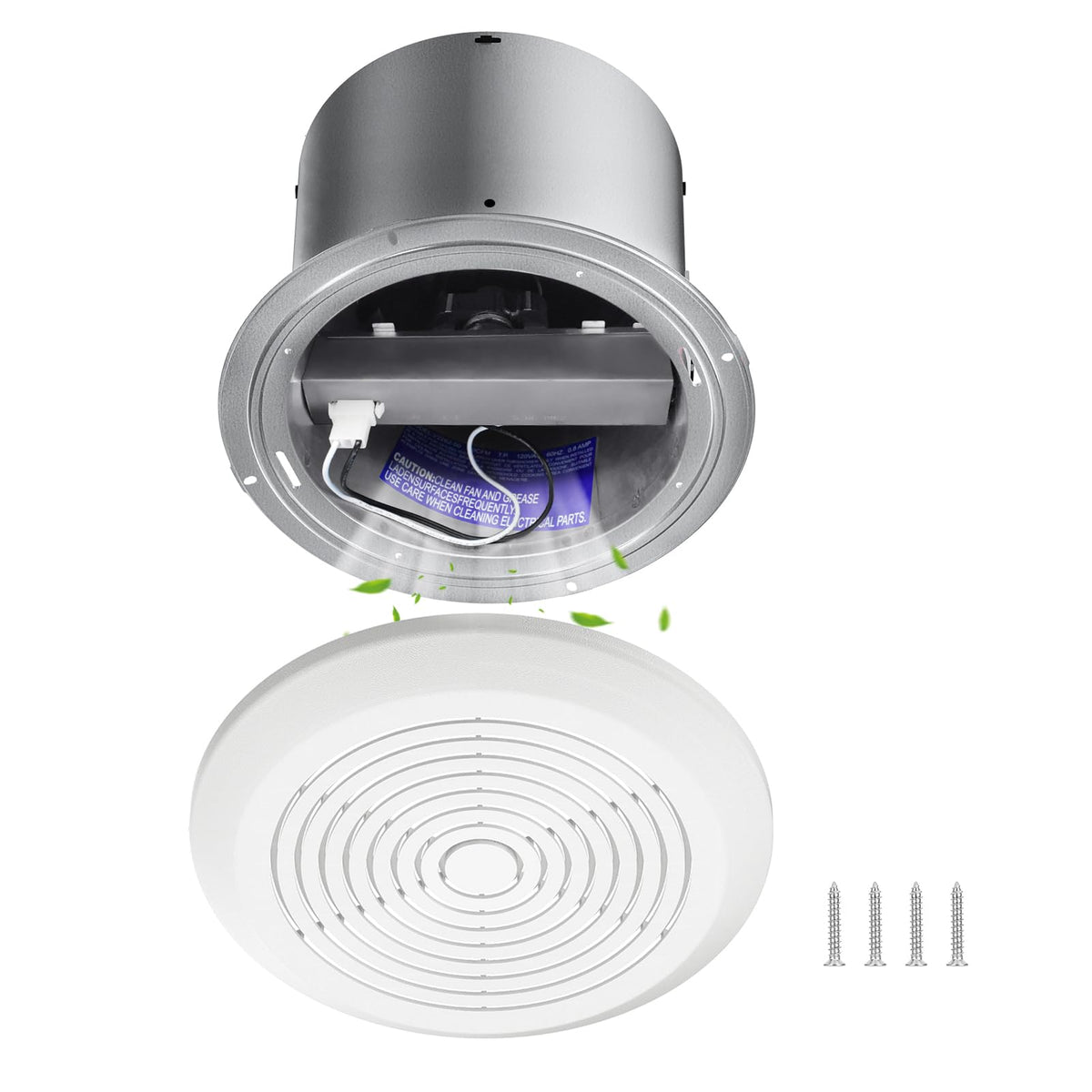 BSTSLL V2262-50 front view of a quiet 7-inch exhaust fan for bathrooms