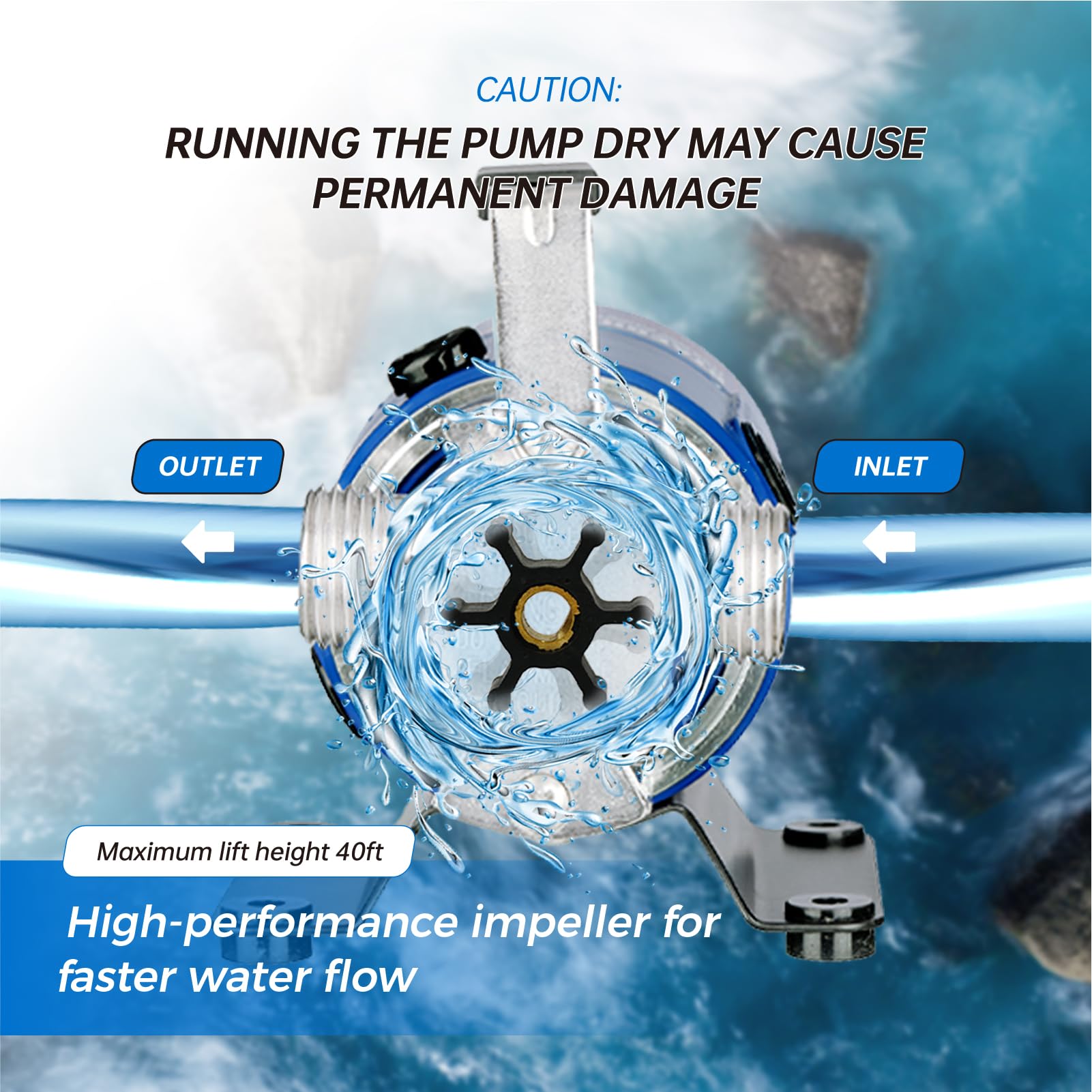 BTAEGH pump used for aquarium water transfer with reliable suction.