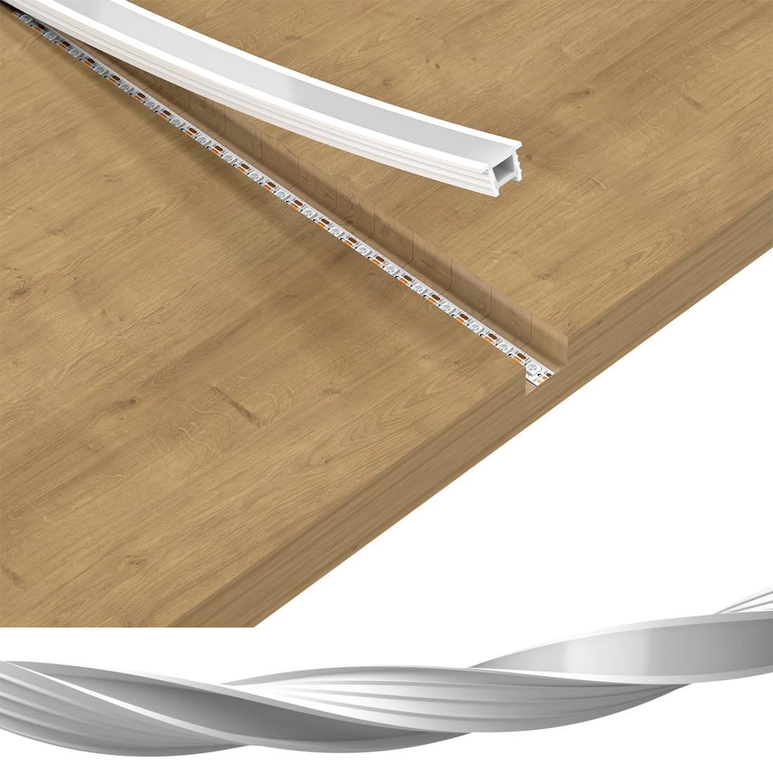 BTF-LIGHTING 16-4ft silicone LED channel ready for compatible strips