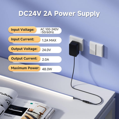 BTF-LIGHTING LED strip application powering ambient lighting with 24V