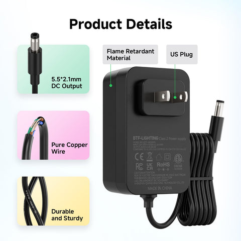 BTF-LIGHTING plug-and-play setup compatible with 24V devices