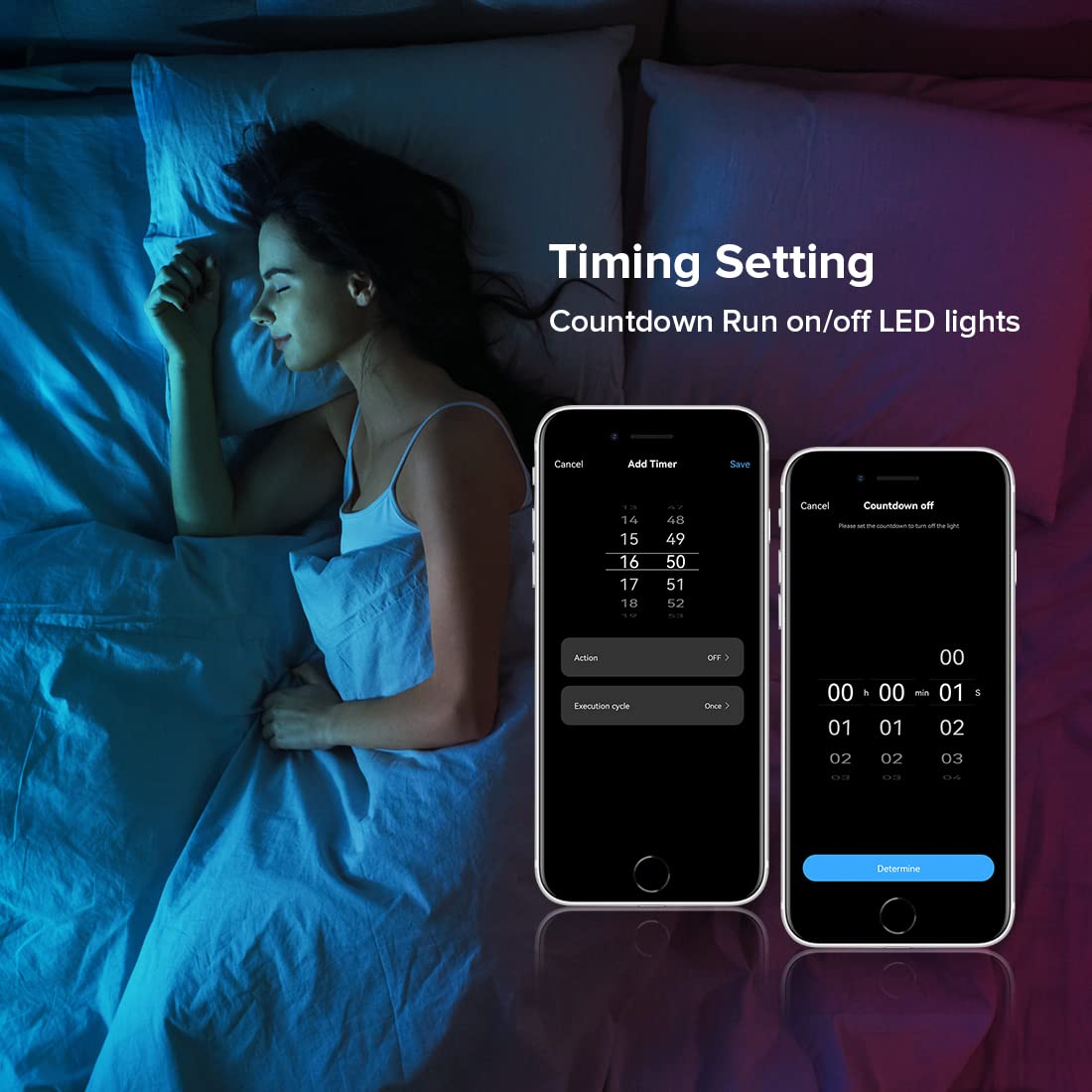 BTF-LIGHTING C05W timer and scene scheduling for automated ambiance