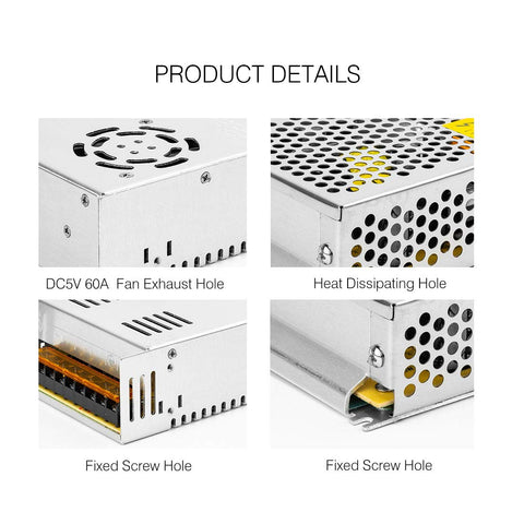 BTF-LIGHTING connectors and ports suitable for LED strips and CCTV setups