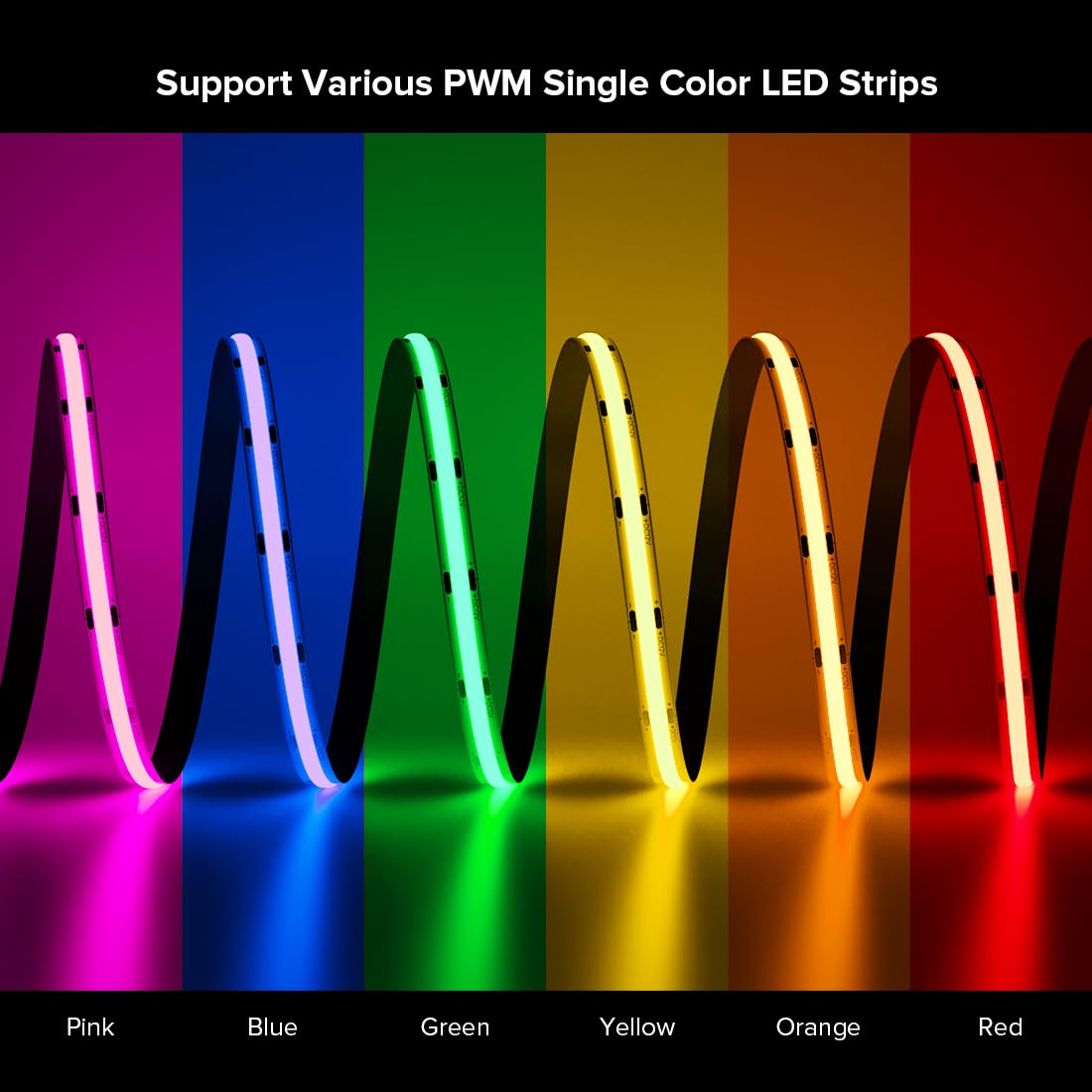 BTF-LIGHTING DC voltage compatibility supports 5V, 12V, and 24V LED strips