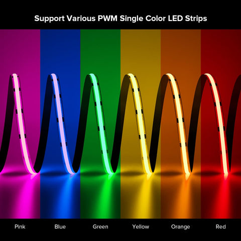 BTF-LIGHTING DC voltage compatibility supports 5V, 12V, and 24V LED strips