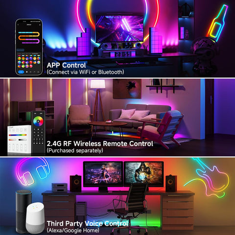 BTF-LIGHTING DR04W works with Tuya, Smart Life, Google Home, and Alexa
