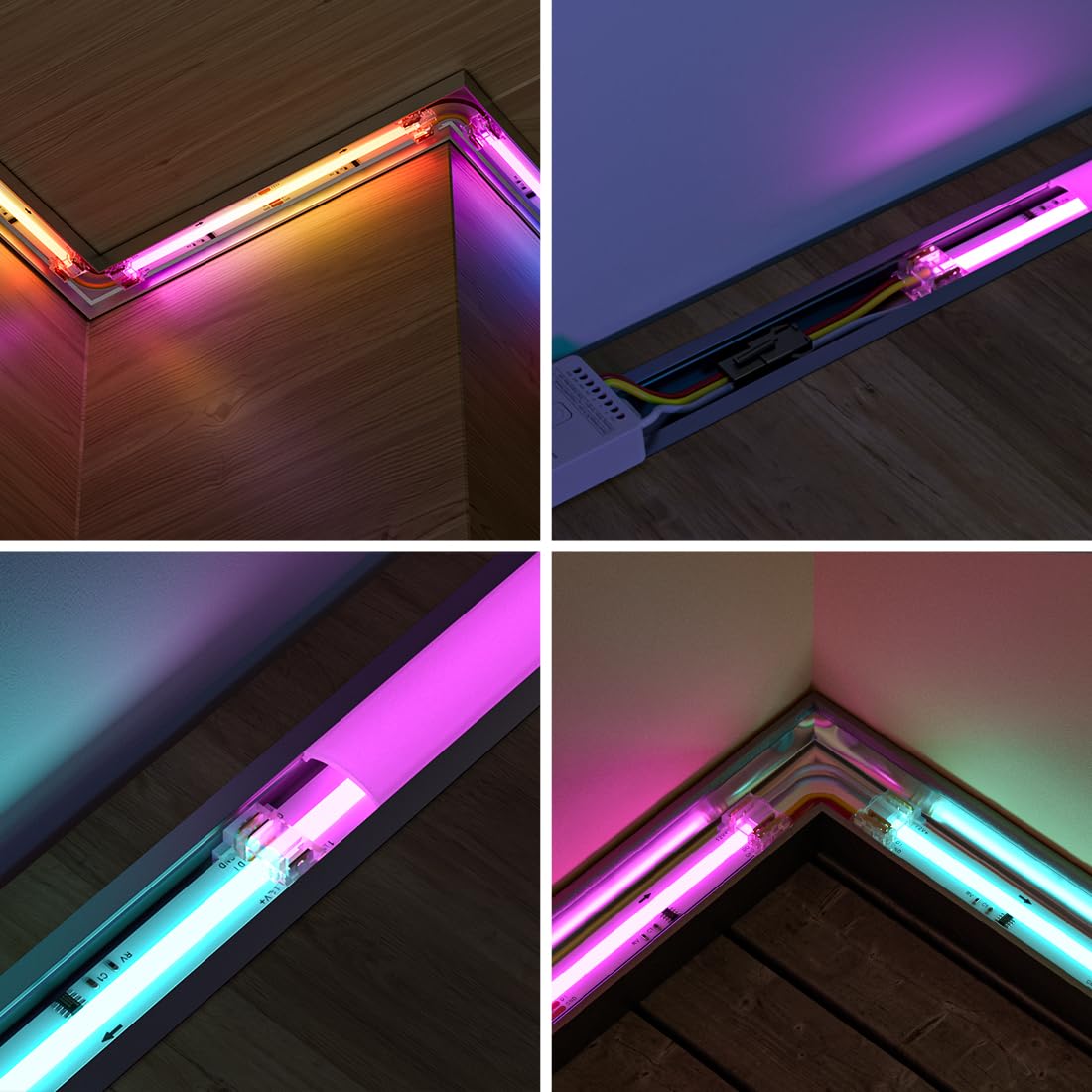 BTF-LIGHTING FCOB 15 cm extension wires for extra reach.