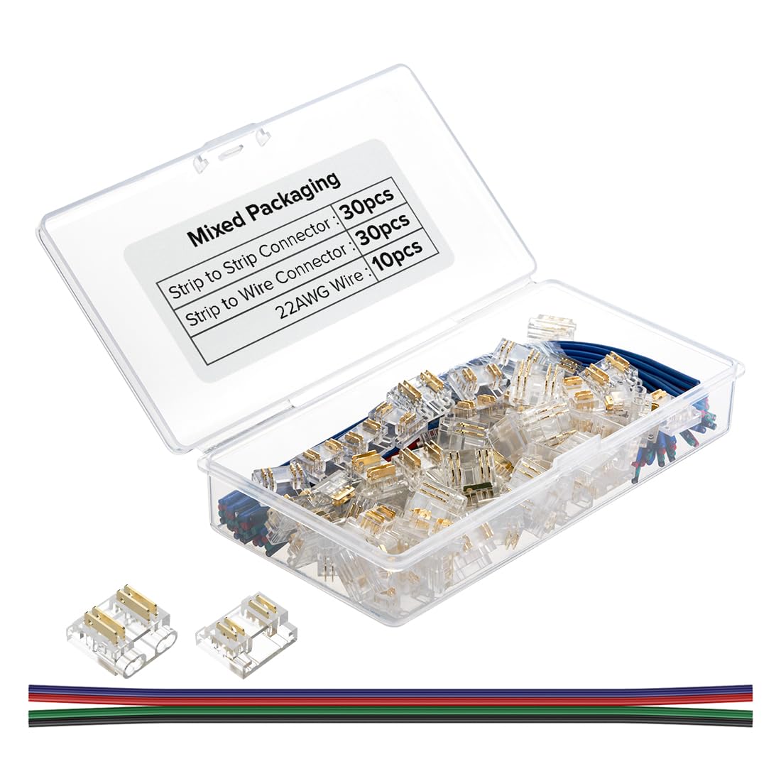 BTF-LIGHTING FCOB 4-pin 10mm corner connector for seamless strip-to-strip joins.