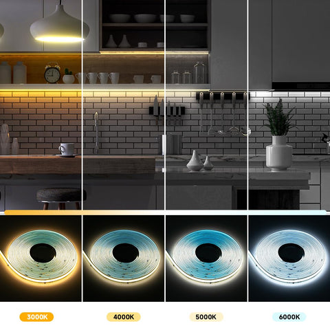 BTF-LIGHTING FCOB addressable LED strip displaying color chasing effect