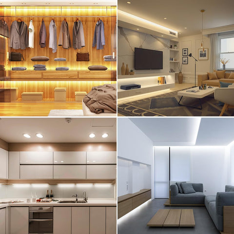 BTF-LIGHTING FCOB indoor LED strip emitting soft, safe light