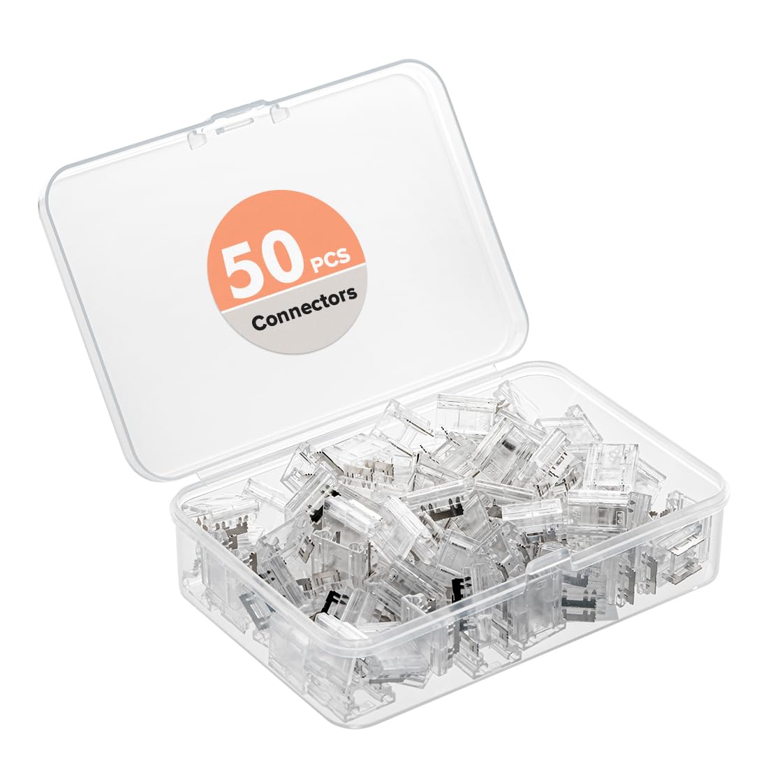 BTF-LIGHTING FCOB transparent 10mm connector enables seamless solder-free joins for LED strips.