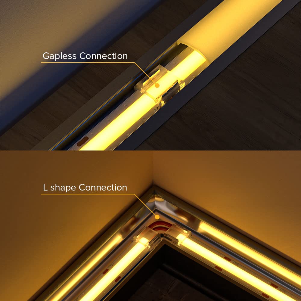 BTF-LIGHTING FCOB disposable transparent connector enables quick setup with minimal tools.