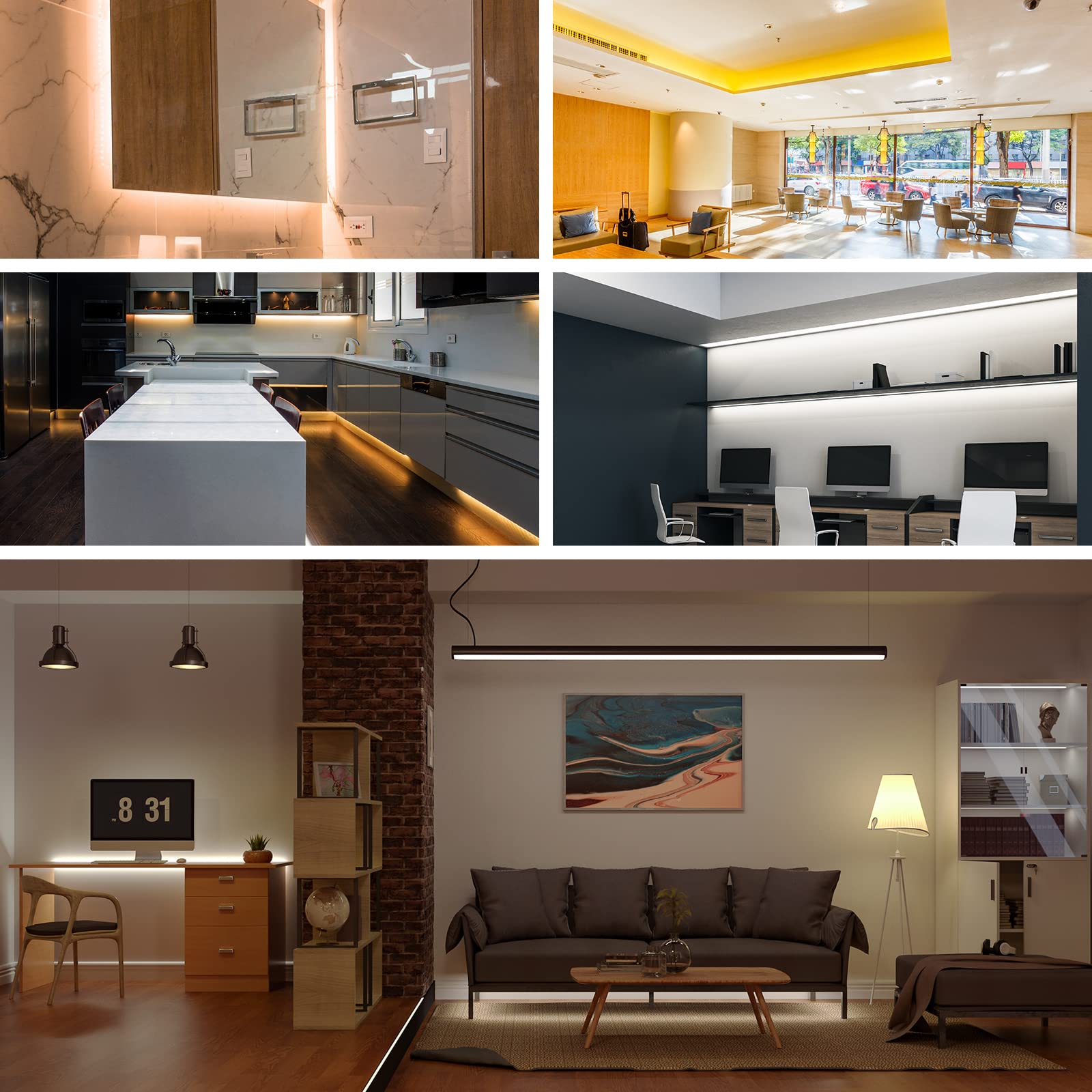 BTF-LIGHTING FC OB LED strip suits cabinets, shelves, and backlighting.