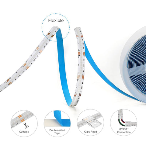 Color spectrum demo showing 16 million possibilities on BTF-LIGHTING FCOB RGB strip