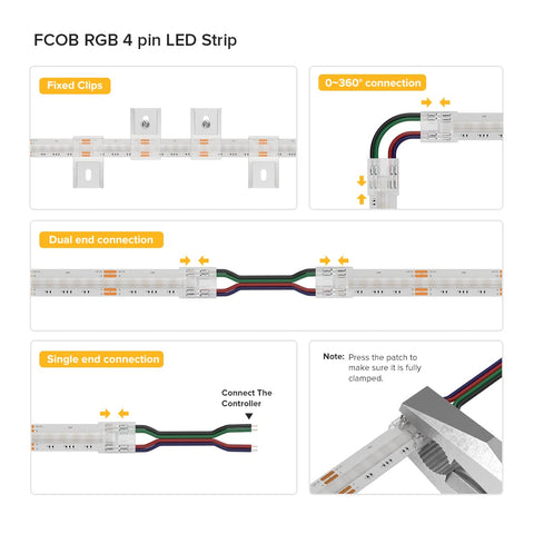 Under-cabinet kitchen lighting using BTF-LIGHTING FCOB RGB strip